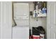 Convenient laundry closet with stacked washer and dryer at 3718 59Th Ave W # 3718, Bradenton, FL 34210