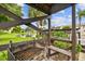 Community outdoor grill area with view of pond and fountain at 3718 59Th Ave W # 3718, Bradenton, FL 34210