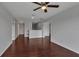 Loft/Bonus Room featuring wood flooring and a ceiling fan at 4007 61St E Dr, Bradenton, FL 34203