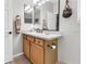 Well-lit bathroom features a modern vanity with a sink and ample storage space at 4136 Cascade Falls Dr, Sarasota, FL 34243