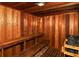 Relax in the cedar sauna, complete with wooden benches and traditional sauna stove at 4760 Gulf Of Mexico Dr. Villa 7, Longboat Key, FL 34228