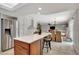 Spacious kitchen with stainless steel appliances, an island, and an open floor plan at 5209 26Th W Ave, Bradenton, FL 34209