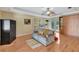 The living room showcases a blend of classic design and modern comfort, creating a cozy yet elegant ambiance at 5209 26Th W Ave, Bradenton, FL 34209