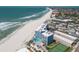 Bird's eye view of beach condos featuring beach access, community pool, and tennis courts at 5300 Gulf Dr # 204, Holmes Beach, FL 34217
