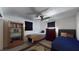 Bedroom with two twin beds, ceiling fan, and ample natural light provides comfort in a functional setting at 5727 25Th W St, Bradenton, FL 34207