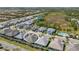 Aerial view of the homes and community pool at 6255 Cassia St, Bradenton, FL 34203