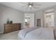 Comfortable bedroom with a view of the living room and bathroom, offering a convenient layout at 6255 Cassia St, Bradenton, FL 34203