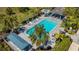 Aerial view of the pool and lounging area at 6255 Cassia St, Bradenton, FL 34203
