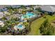 Aerial view of the community pool, hot tub and grilling area at 6255 Cassia St, Bradenton, FL 34203
