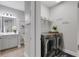 Bright laundry room includes LG washer and dryer with access to half-bath at 6255 Cassia St, Bradenton, FL 34203