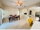 Dining room with tile flooring and views of the living room at 7114 Hamilton Park Blvd, Tampa, FL 33615