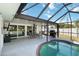 Spacious covered patio with an outdoor dining area and a screened-in pool, perfect for entertaining guests at 108 Martin Ne Dr, Port Charlotte, FL 33952