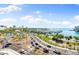 Street view overlooking a roundabout, marina and ocean views at 1155 N Gulfstream Ave # 508, Sarasota, FL 34236