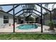 Inviting screened-in pool with a tiled deck and outdoor seating, great for enjoying sunny days at 13339 Flaherty Ave, Port Charlotte, FL 33981