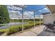 Tranquil screened-in lanai provides picturesque views of the lake, community, and landscaped surroundings at 4181 Brittany Ln # 25, Sarasota, FL 34233