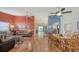 Spacious open-concept layout showcases hardwood floors, perfect for entertaining and comfortable living at 4181 Brittany Ln # 25, Sarasota, FL 34233