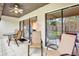 Spacious patio featuring comfortable seating, perfect for enjoying outdoor living and entertaining guests at 4632 Ringwood Mdw # 28, Sarasota, FL 34235