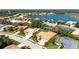 Aerial view of the home in a lakeside community at 5270 Far Oak Cir, Sarasota, FL 34238
