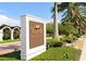 Turtle Rock sign surrounded by lush landscaping, marking the entrance to an exclusive residential community at 5270 Far Oak Cir, Sarasota, FL 34238