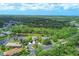 Aerial view of a residential neighborhood highlighting tree-lined streets, and peaceful surroundings at 7710 Seven Oaks Dr, Bradenton, FL 34201