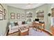 Inviting office space with built-ins, neutral paint, and natural light at 7816 Ashley Cir, University Park, FL 34201