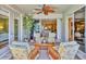 Relaxing lanai with comfortable seating and seamless transition to indoor living spaces at 7816 Ashley Cir, University Park, FL 34201