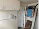 Image inside garage shows cabinets, outlets and accessories available for use at 109 Colonia W Ln, Nokomis, FL 34275