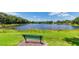 Serene pond view with lush greenery, offering a peaceful environment for relaxation and enjoying nature at 12822 Kite Dr, Bradenton, FL 34212