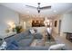 View of living room, dining area, and kitchen creating an open and airy layout at 12841 Balsam Ter, Bradenton, FL 34212