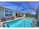 Sparkling pool with large screened enclosure offers ample privacy and enjoyment at 17675 Azul Dr, Lakewood Ranch, FL 34202