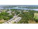 Aerial view showcasing a community near water at 2926 River Run Way, Bradenton, FL 34208