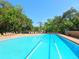 A long beautiful community pool with lane lines at 3786 Surrey Ln, Sarasota, FL 34235