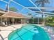 Inviting screened-in pool with ample patio space perfect for outdoor dining and relaxation at 3786 Surrey Ln, Sarasota, FL 34235