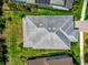 An aerial view shows the house's roof and surrounding landscaping at 4881 Antrim Dr, Sarasota, FL 34240