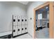 Modern locker room with lockers, benches, and access to sauna rooms for relaxation after exercise at 5406 Coral Reef Way, Lakewood Ranch, FL 34211