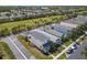 Detailed aerial shot of modern homes with neat landscaping and neighborhood amenities at 5532 River Sound Ter, Bradenton, FL 34208