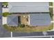 Aerial view of a cozy villa featuring a private patio and well-maintained landscaping at 5532 River Sound Ter, Bradenton, FL 34208