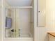 The bathroom features a shower with glass doors and a built-in shower head at 5619 Bayshore Rd # 152, Palmetto, FL 34221