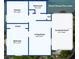 Floor plan of the guest house showcasing the layout with living room, bedroom, kitchen and screened porch at 107 Nippino W Trl, Nokomis, FL 34275
