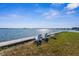 Waterfront view with Adirondack chairs perfect for relaxation and taking in the scenery at 117 7Th N St # 35, Bradenton Beach, FL 34217