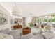 Cozy living room with plush seating, modern entertainment setup, and views of the outdoor living space at 1186 Center Pl, Sarasota, FL 34236