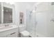 Modern bathroom featuring a single vanity and glass enclosed shower at 16626 Paynes Mill Dr, Lakewood Ranch, FL 34211