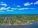 Scenic aerial view of waterfront community with a river view at 2305 Riverview Blvd, Bradenton, FL 34205