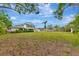 Large backyard surrounded by privacy fence and mature trees at 320 25Th W St, Bradenton, FL 34205