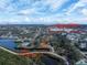 Aerial view showcases proximity to Skyway Village, water trail access, and nearby Tampa skyline at 3847 30Th S Ave, St Petersburg, FL 33711
