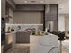 Modern kitchen featuring marble countertops, stainless steel appliances and stylish bar stool seating at 3847 30Th S Ave, St Petersburg, FL 33711