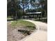 Shaded park area featuring a sheltered picnic spot on a neatly maintained path with surrounding greenery at 3901 30Th S Ave, St Petersburg, FL 33711