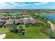Aerial view of well-manicured lawns and landscaping in this beautiful community surrounding the property at 4607 Benito Ct, Bradenton, FL 34211