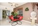 Bright dining room with tile flooring, ample natural light, and a table with seating for six at 7685 Plantation Cir # B, University Park, FL 34201