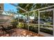 Relaxing screened-in patio with comfortable seating and views of lush greenery, perfect for outdoor living at 7685 Plantation Cir # B, University Park, FL 34201